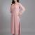 smart women regular beads and stones silk crepe kurta with trousers