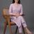 tailored women ethnic motifs regular thread work kurta with trousers