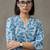 formal women floral printed regular cotton kurta with trousers