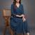 smart women empire silk crepe kurta with trousers