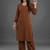 formal women printed regular silk crepe kurta with palazzos