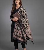 workwear women floral regular kurta with trousers & with dupatta