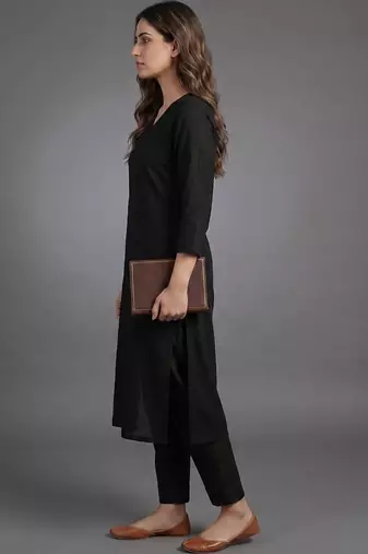 workwear women floral regular kurta with trousers & with dupatta