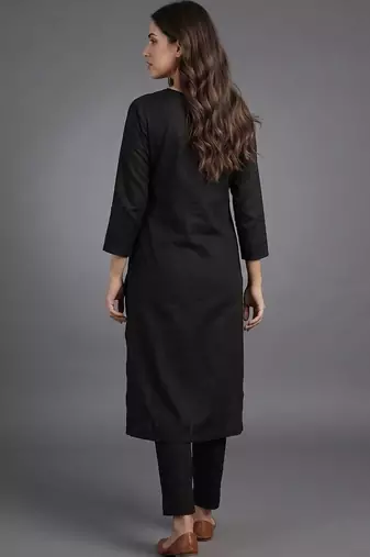 workwear women floral regular kurta with trousers & with dupatta