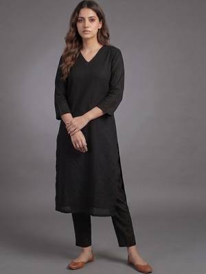 workwear women floral regular kurta with trousers & with dupatta 5