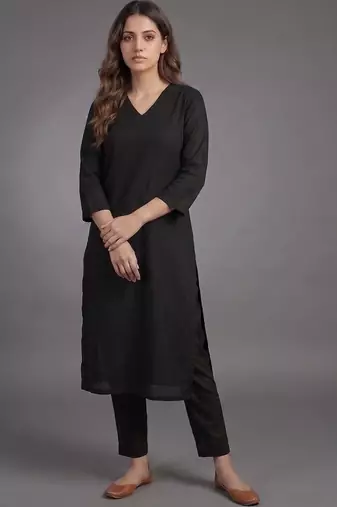 workwear women floral regular kurta with trousers & with dupatta