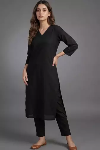 workwear women floral regular kurta with trousers & with dupatta