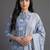 everyday workwear women ethnic motifs printed regular kurta with trousers & with dupatta