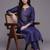 smart women regular thread work kurta with trousers & with dupatta