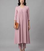 structured women empire silk crepe kurta with trousers