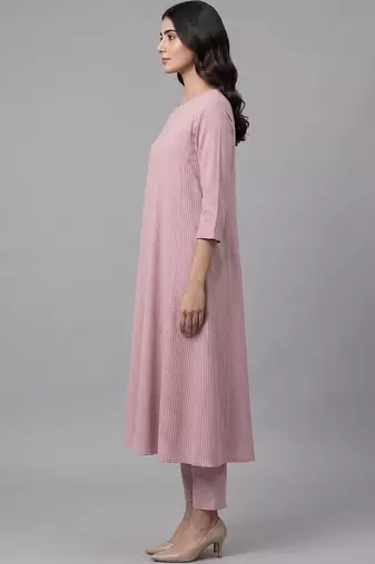 structured women empire silk crepe kurta with trousers