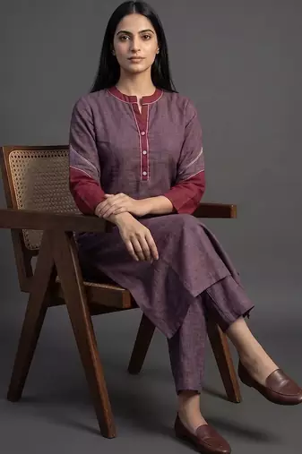 workwear women regular kurta with trousers