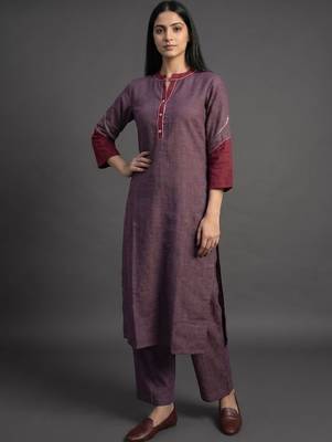 workwear women regular kurta with trousers 4