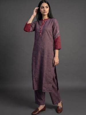 workwear women regular kurta with trousers 5