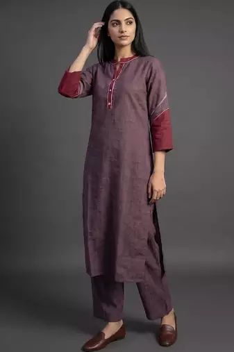 workwear women regular kurta with trousers