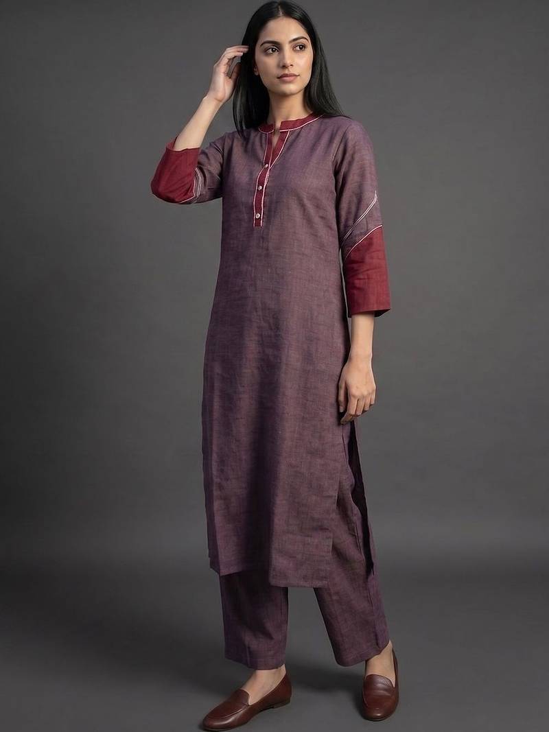 workwear women regular kurta with trousers