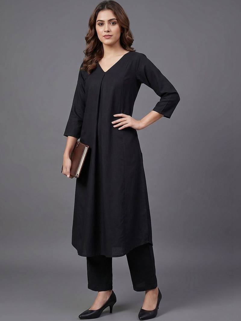 workwear women regular kurta with trousers