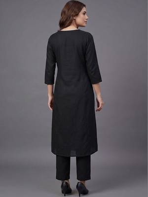 workwear women regular kurta with trousers 3
