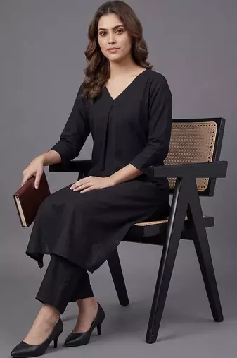 workwear women regular kurta with trousers