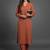 everyday workwear women regular silk crepe kurta with trousers
