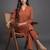 everyday workwear women regular silk crepe kurta with trousers