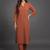 everyday workwear women regular silk crepe kurta with trousers