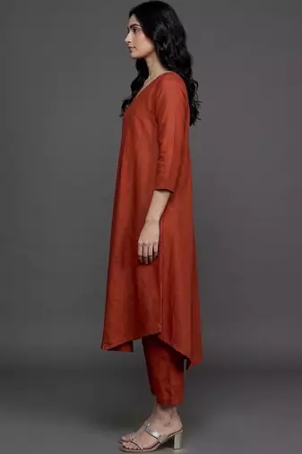 workwear women regular kurta with trousers