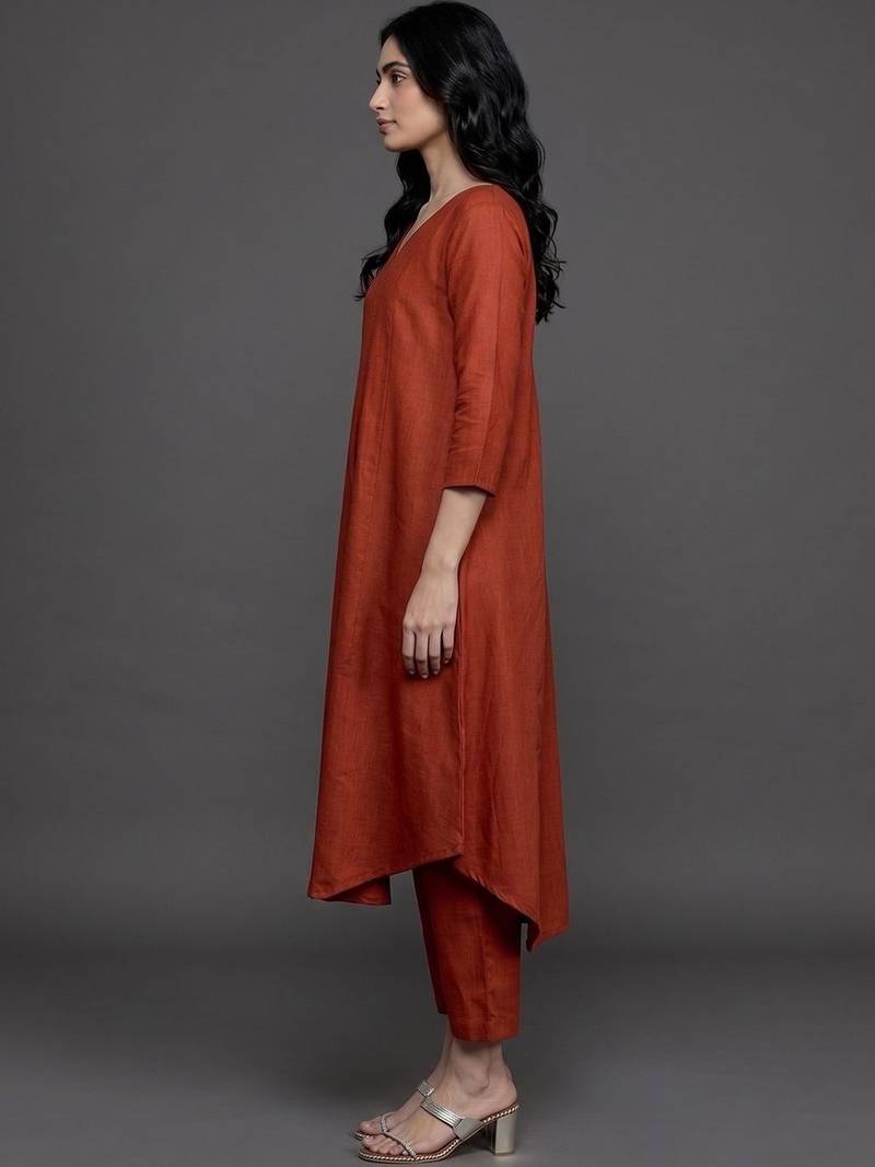 workwear women regular kurta with trousers