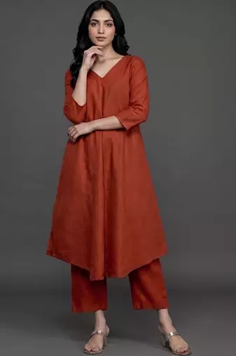 workwear women regular kurta with trousers