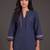 tailored women ethnic motifs embroidered regular thread work kurta with palazzos
