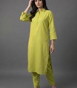 everyday workwear women regular kurta with trousers