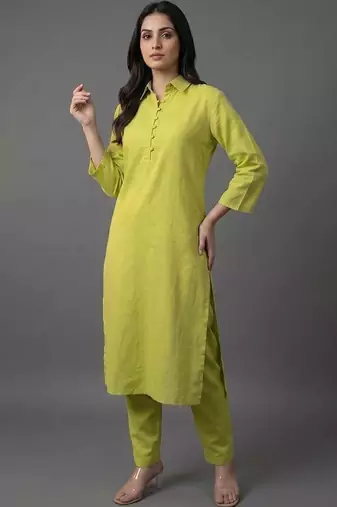 everyday workwear women regular kurta with trousers