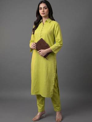 everyday workwear women regular kurta with trousers 7