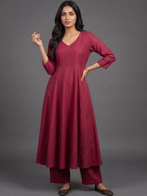 structured women ethnic motifs embroidered regular kurta with palazzos & with dupatta 5