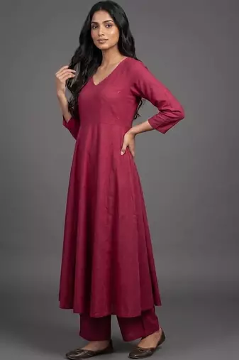 structured women ethnic motifs embroidered regular kurta with palazzos & with dupatta