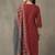 workwear women embroidered regular thread work cotton kurta with trousers & with dupatta