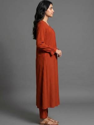 tailored women regular kurta with trousers 2