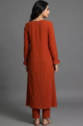 tailored women regular kurta with trousers