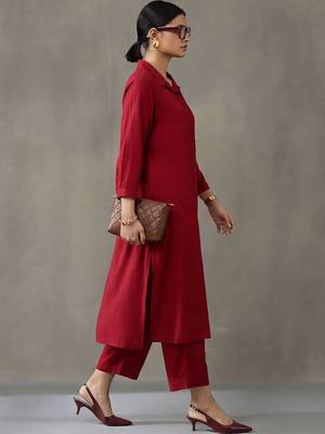tailored women regular kurta with trousers 2