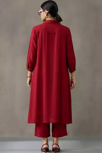 tailored women regular kurta with trousers