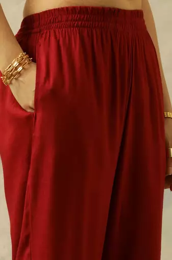 tailored women regular kurta with trousers