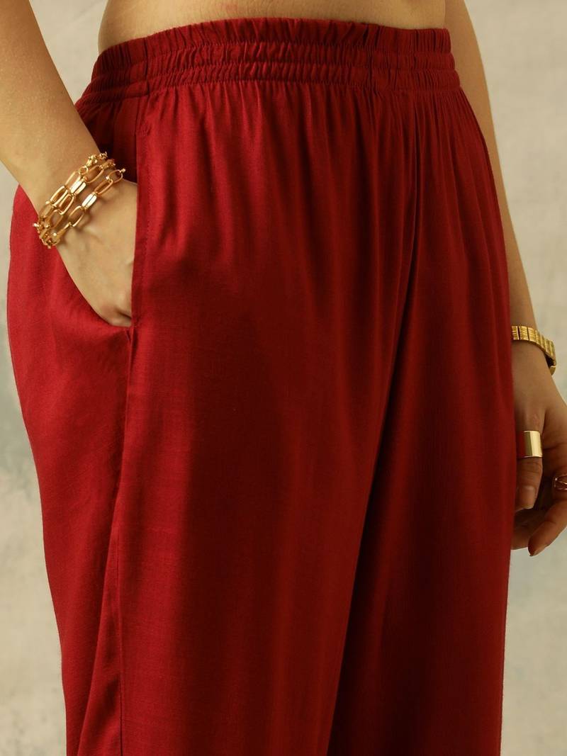 tailored women regular kurta with trousers