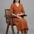 everyday workwear women regular silk crepe kurta with trousers