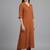 everyday workwear women regular silk crepe kurta with trousers