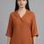 everyday workwear women regular silk crepe kurta with trousers
