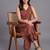 tailored women paisley printed regular kurta with trousers