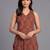 tailored women paisley printed regular kurta with trousers