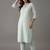 formal women regular mirror work kurta with trousers