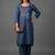 workwear women ethnic motifs embroidered regular thread work kurta with trousers