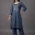 workwear women ethnic motifs embroidered regular thread work kurta with trousers